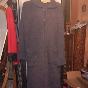 J.CREW Gray Long Knit Coat